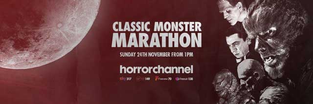  Horror Channel runs CLASSIC MONSTER MARATHON on November 24