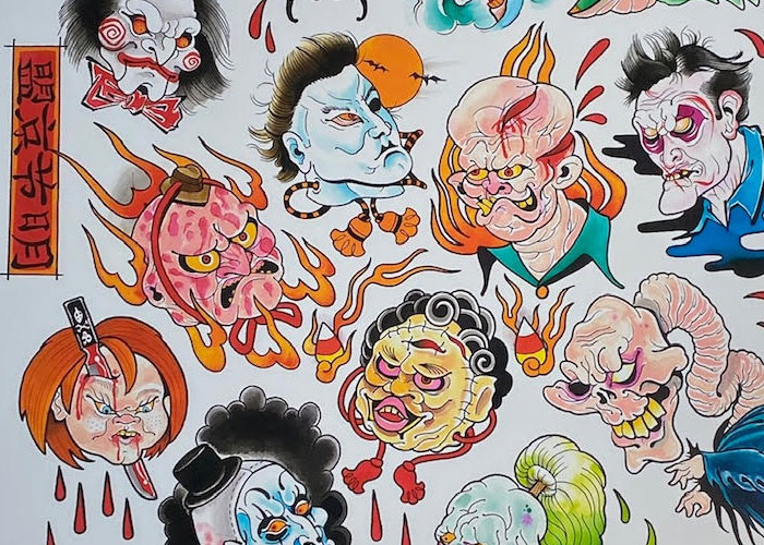 Japanese horror tattoos