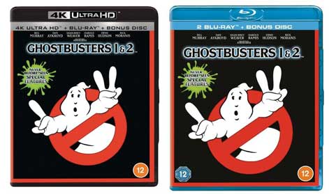  GHOSTBUSTERS 1 & 2 AVAILABLE ON BLU-RAY™ AND 4K ULTRA HD NOW! INCLUDES NEVER BEFORE SEEN SPECIAL FEATURES!