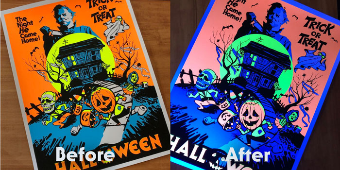 Halloween blacklight poster