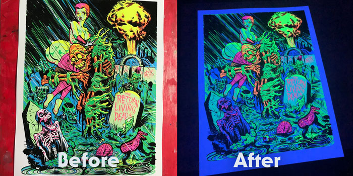 Return of the Living Dead blacklight poster