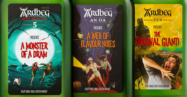 Ardbeg Monsters of Smoke labels