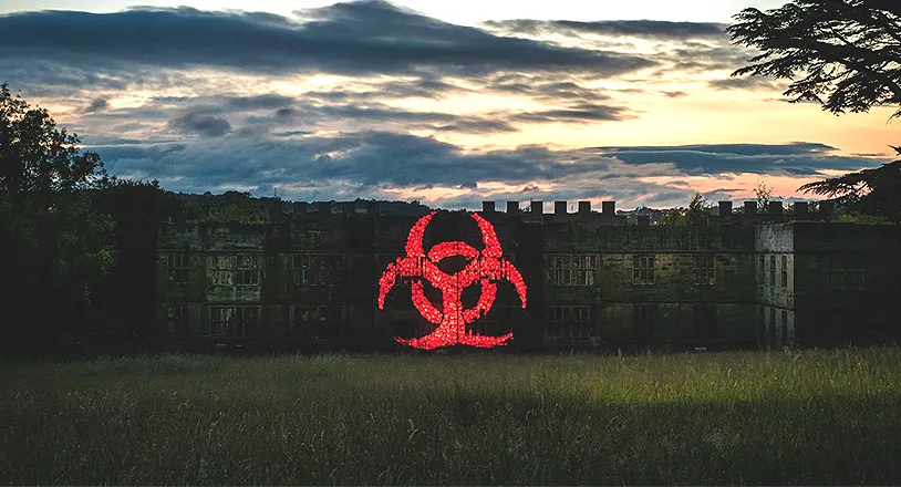 28 Years Later biohazard symbols